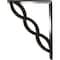 Ekena Millwork Loera Wrought Iron Bracket, (Triple center brace), Antiqued Warm Silver 2"W x 5 1/2"D x 8"H BKTM02X05X08TLOAWS - alternate 5